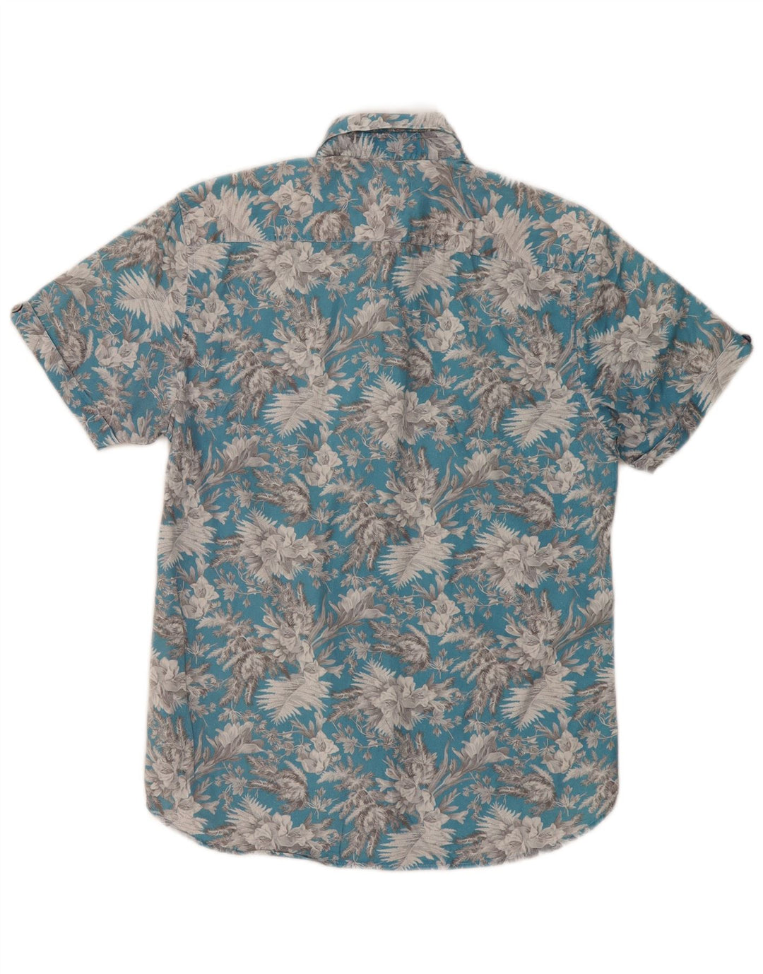 Ted Baker Camicia a maniche corte da uomo Taglia 3 Cotone floreale blu medio