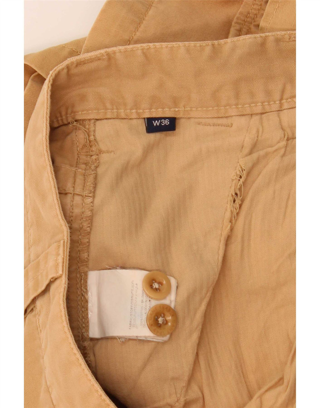 Pantaloncini cargo da uomo Gant W36 grandi in cotone beige