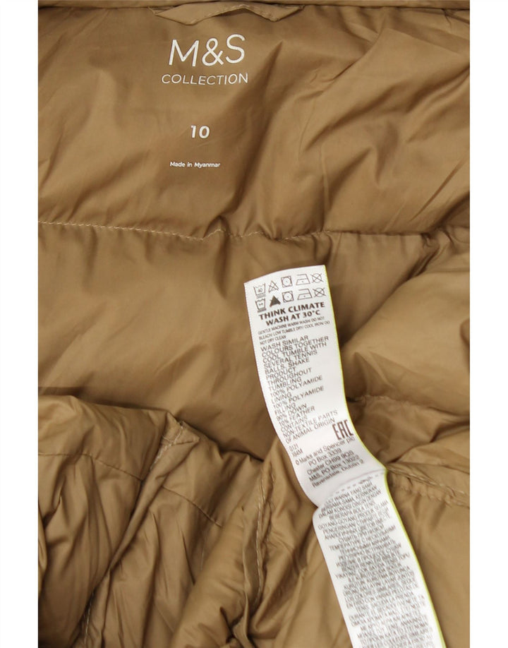 Cappotto imbottito oversize con cappuccio da donna Marks & Spencer UK 10 piccolo Beige