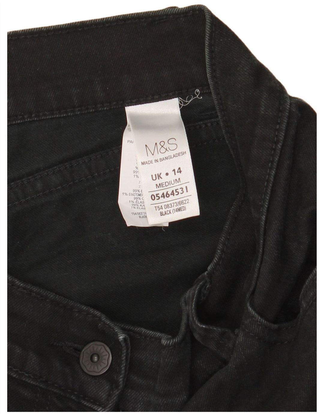 Jeans Bootcut da donna Marks & Spencer UK 14 Large W32 L30 Cotone nero