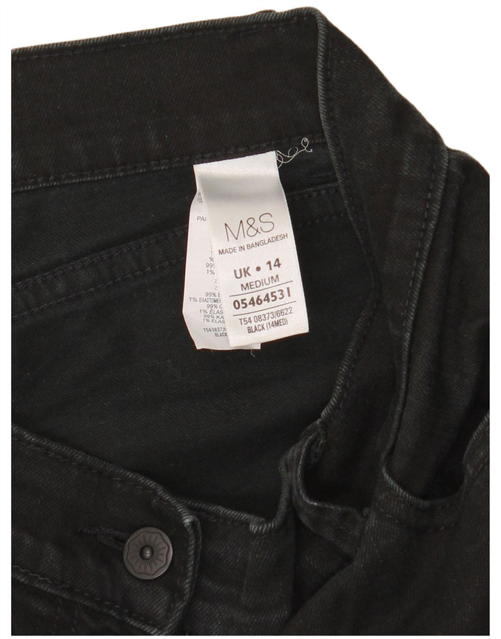 Jeans Bootcut da donna Marks & Spencer UK 14 Large W32 L30 Cotone nero