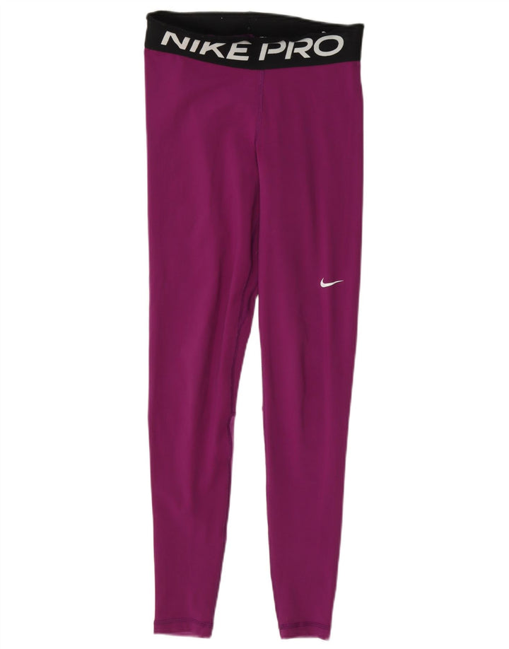 Leggings grafici da donna Nike UK 8 Small Purple Colourblock