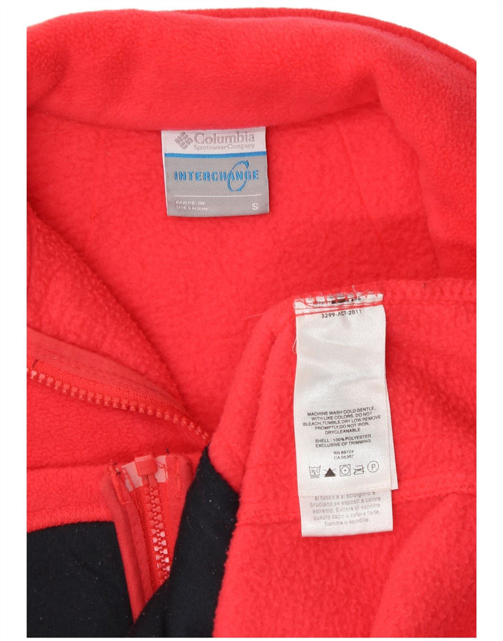 Giacca in pile da donna Columbia UK 10 Small Rosso Poliestere