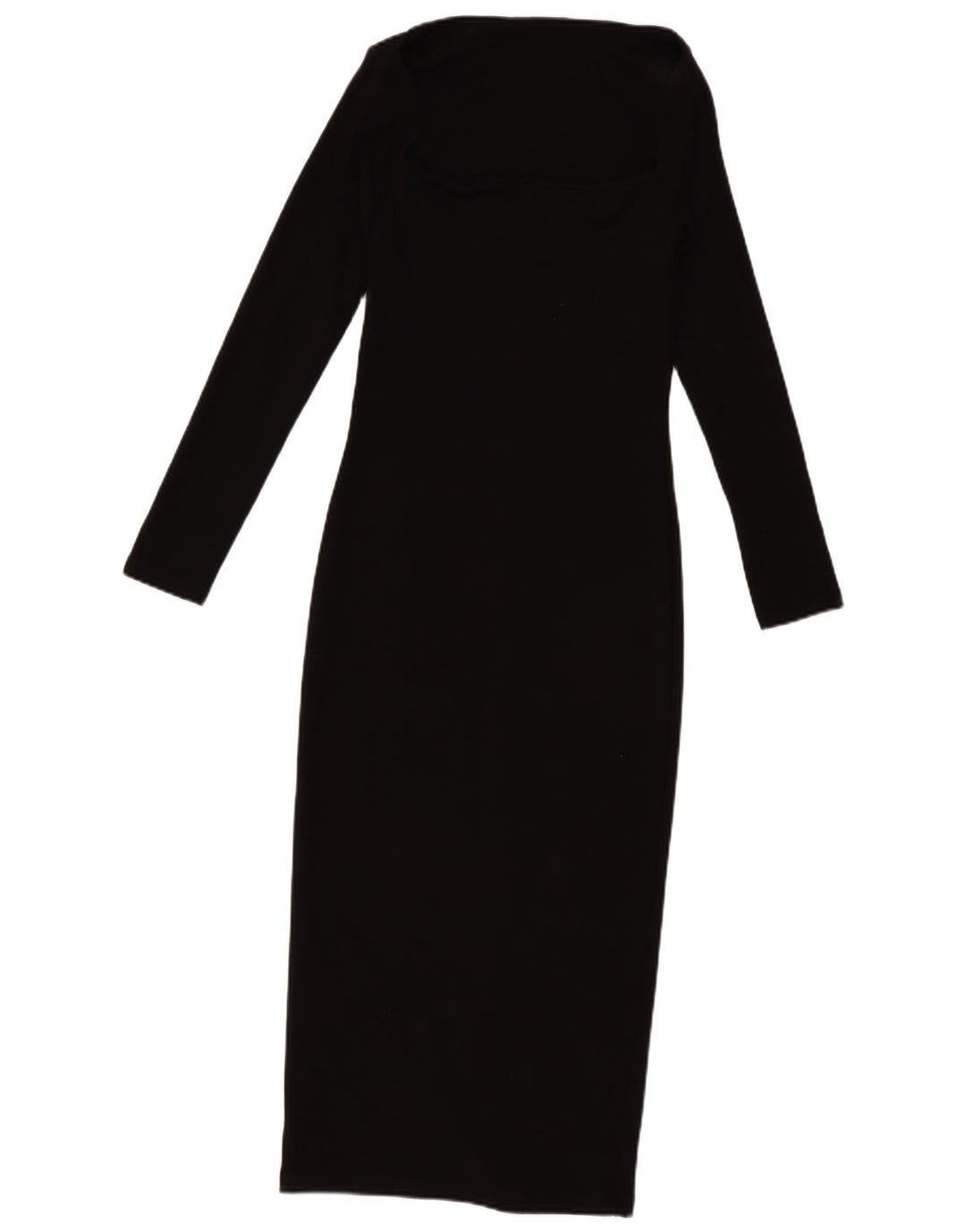 Vestito lungo a maniche lunghe da donna ZARA UK 14 grande nero