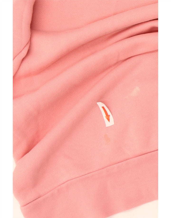 Felpa grafica da donna Adidas Jumper UK 12/14 Cotone rosa medio
