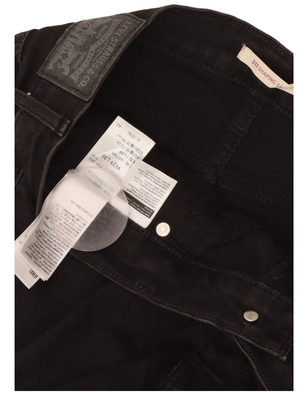 Levi's Donna 311 Shaping Skinny Jeans W29 L30 Cotone Nero