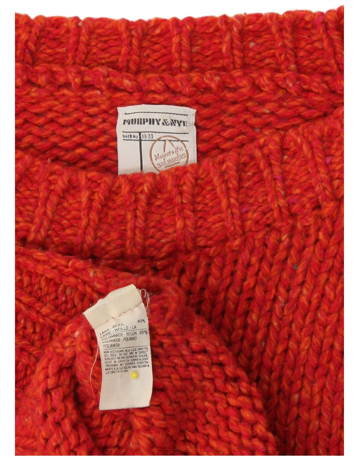 Murphy & Nye Maglione da donna con scollo a barca UK 10 Small Lana arancione