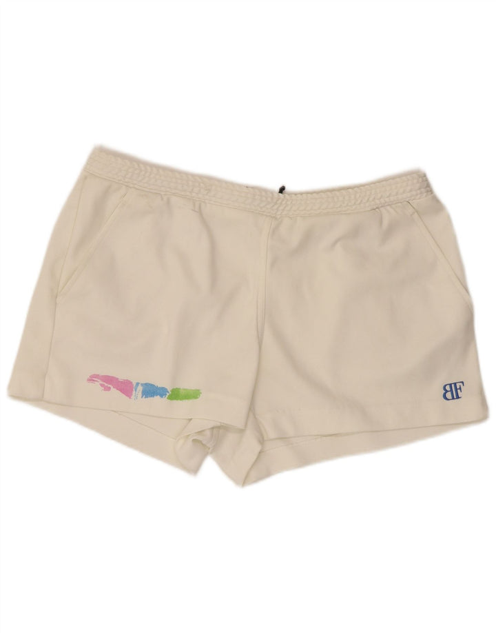 Pantaloncini sportivi da donna Belfe UK 14 Large in poliestere bianco sporco