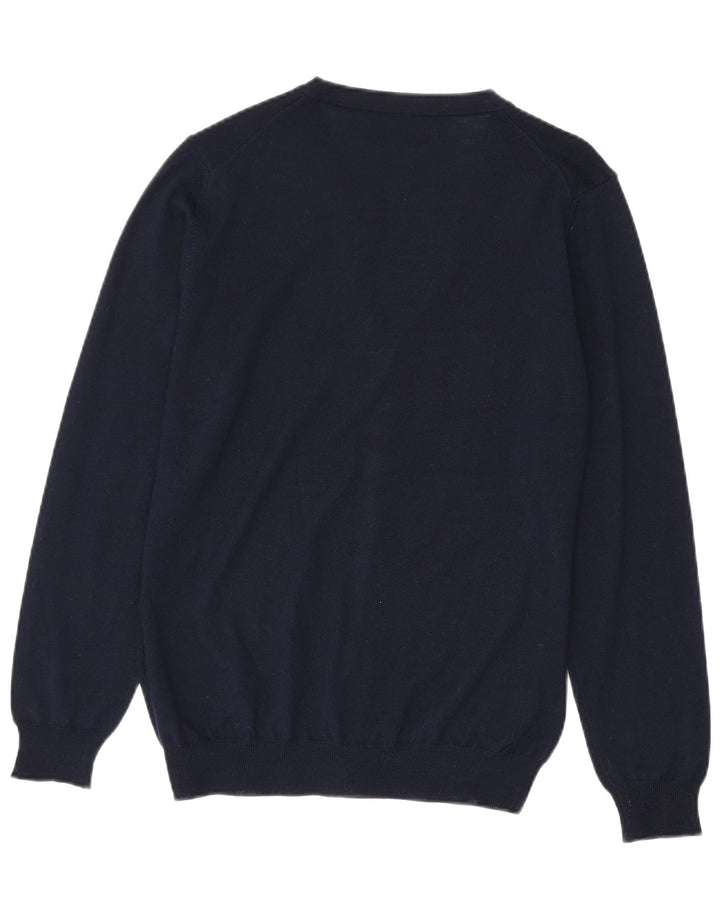 Maglione cardigan da uomo Marks & Spencer piccolo acrilico blu navy