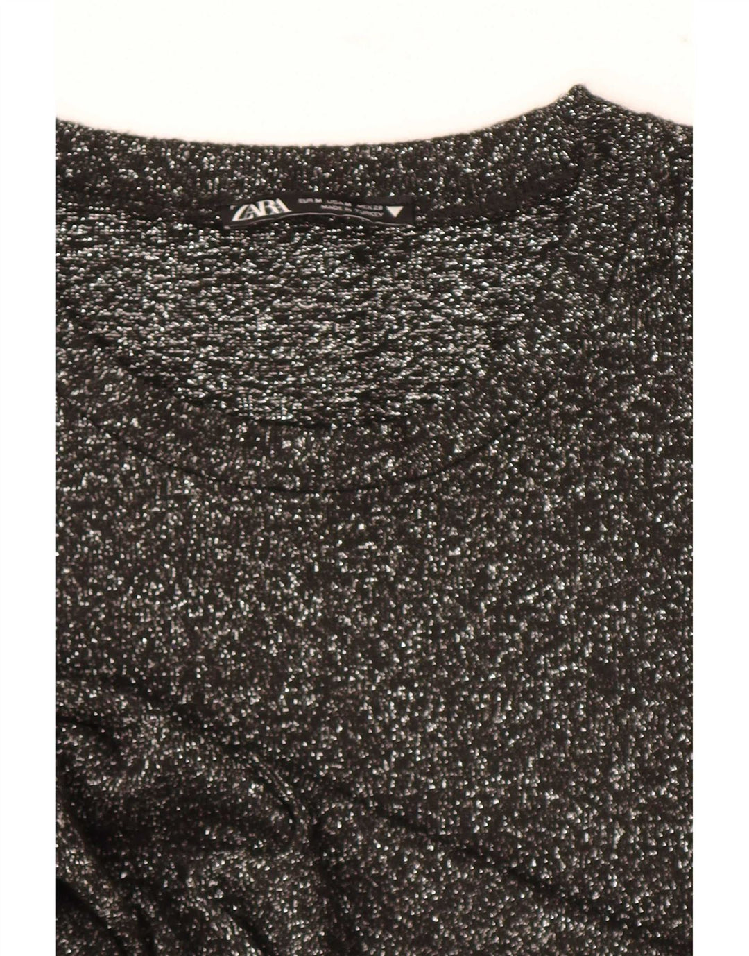 Top Zara da donna a maniche lunghe UK 12 medio nero