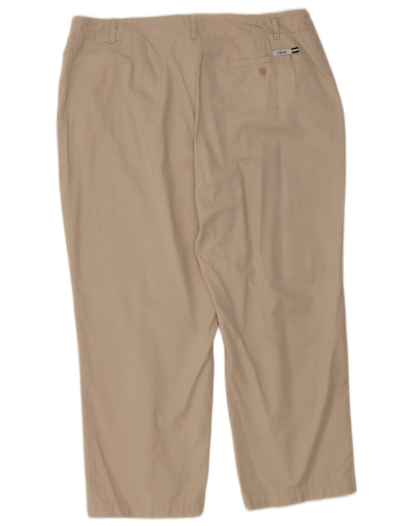 Pantaloni corti a vita alta da donna Izod US 16 2XL W34 L24 Cotone beige