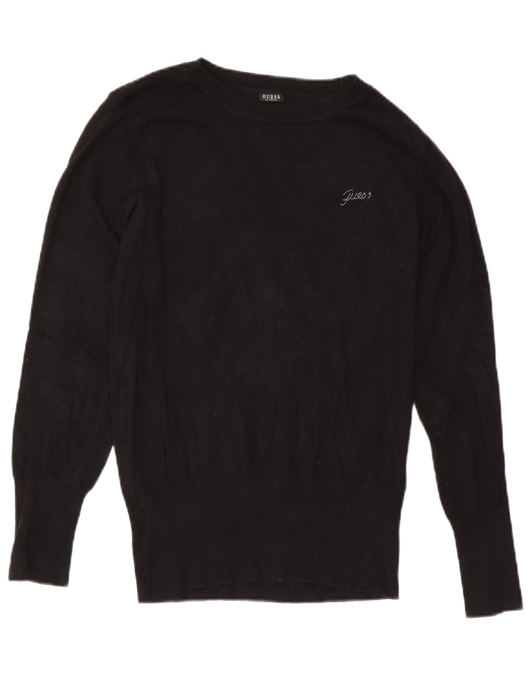 Maglione maglione girocollo da donna Guess UK 12 viscosa nera media