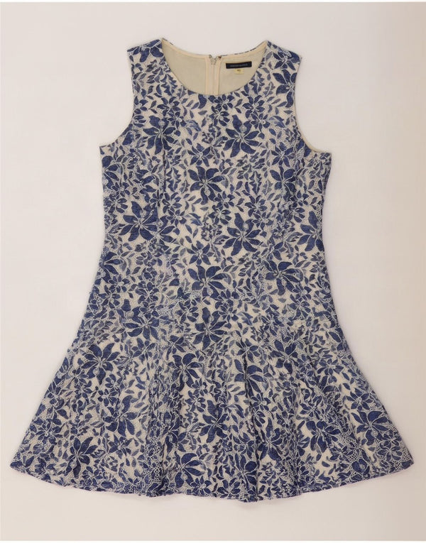 Abito a trapezio senza maniche da donna Tommy Hilfiger US 12 grande floreale blu