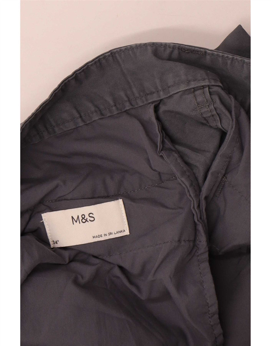 Pantaloncini cargo da uomo Marks & Spencer W34 grandi in cotone grigio