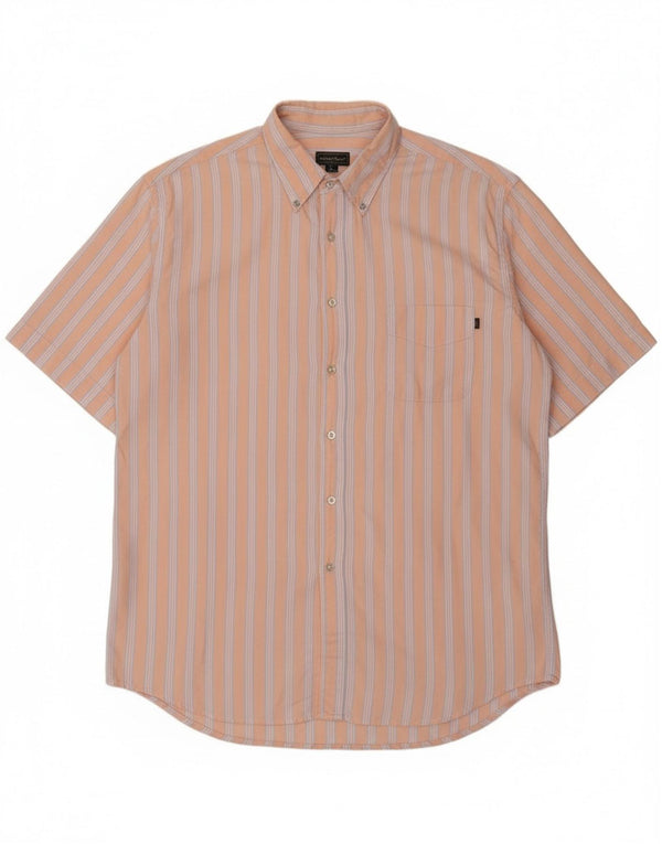 Camicia a maniche corte da uomo Marlboro Classics 3XL cotone a righe rosa