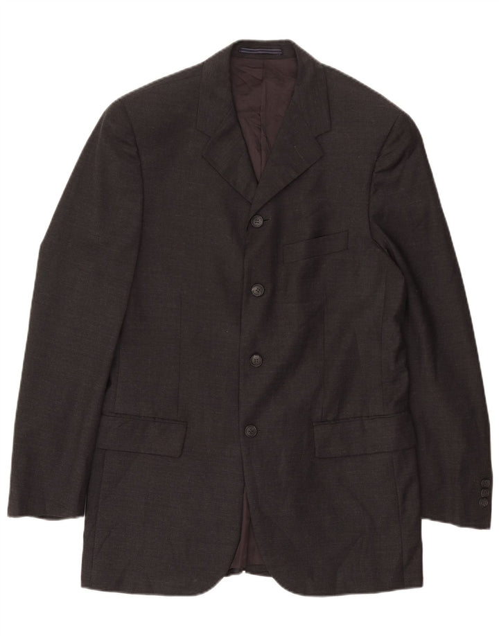 Giacca Blazer 4 Bottoni Lunga Trussardi Uomo IT 48 Grigio Medio