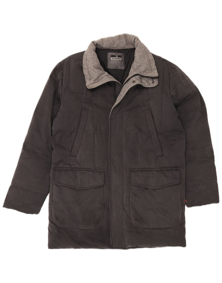 DIADORA Cappotto imbottito da uomo UK 38 Cotone grigio medio