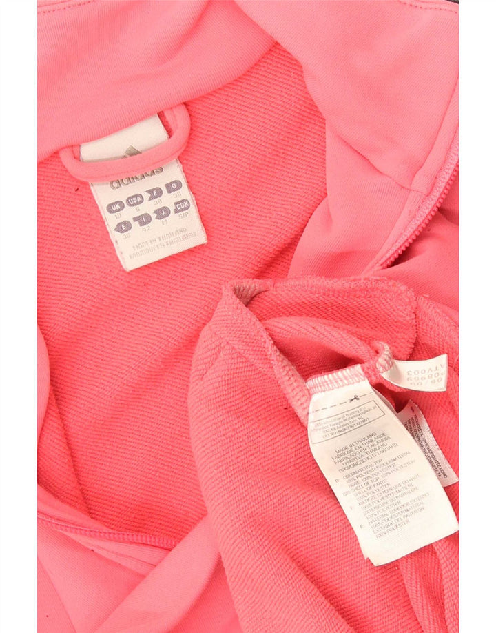 Giacca da ginnastica da donna Adidas UK 10 Small Rosa Poliestere