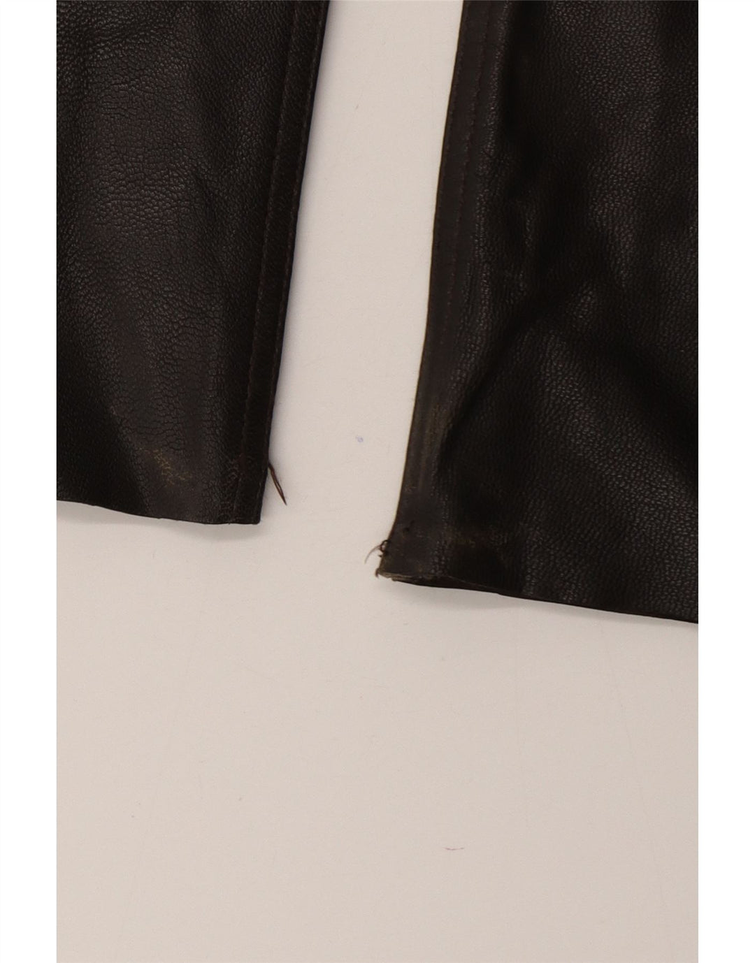 Pantaloni dritti in pelle da donna vintage W28 L29 in pelle marrone