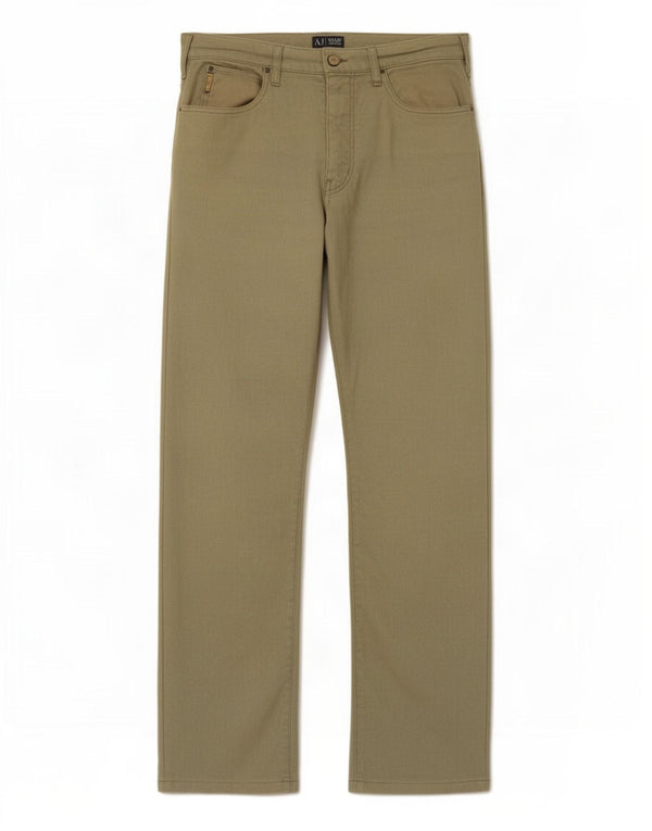 Pantaloni casual dritti da donna Armani W34 L30 Lino verde