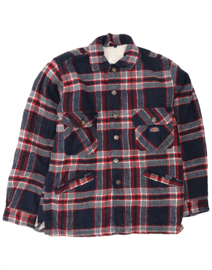 Dickies Camicia da uomo in flanella da boscaiolo media, acrilico a quadri blu navy