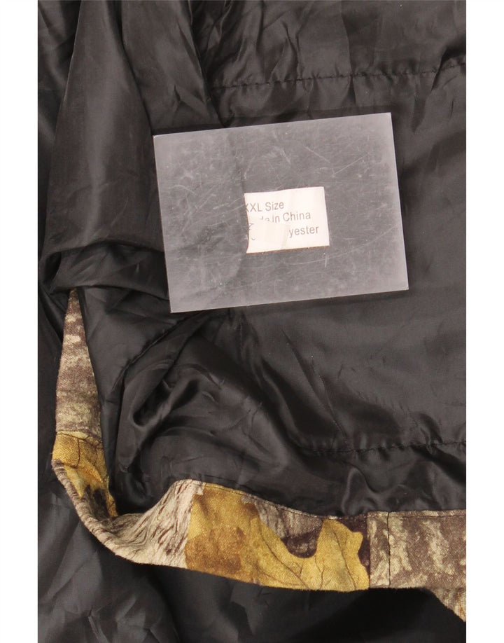 Gilet da uomo con motivo astratto VINTAGE UK 44 2XL Poliestere color block marrone