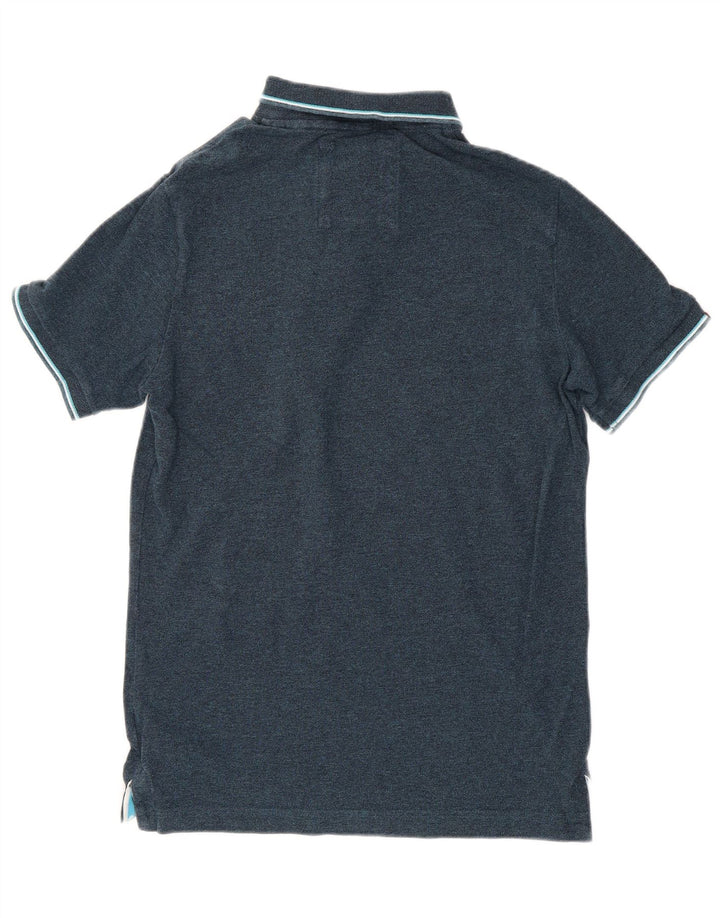 Polo da uomo SUPERDRY in cotone blu navy medio