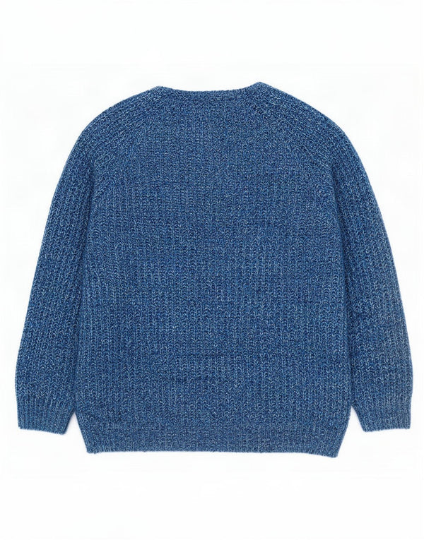 Joe Browns Uomo Maglione con scollo a barca Maglione XL Acrilico chiazzato blu