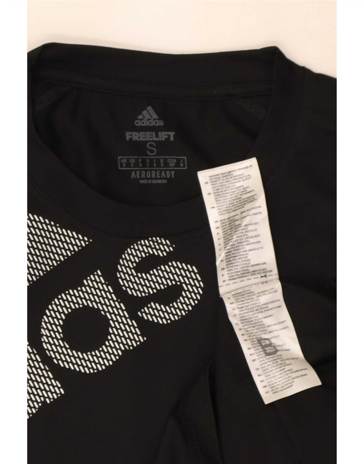 T-shirt grafica Adidas Aeroready da uomo, piccola, in poliestere nero