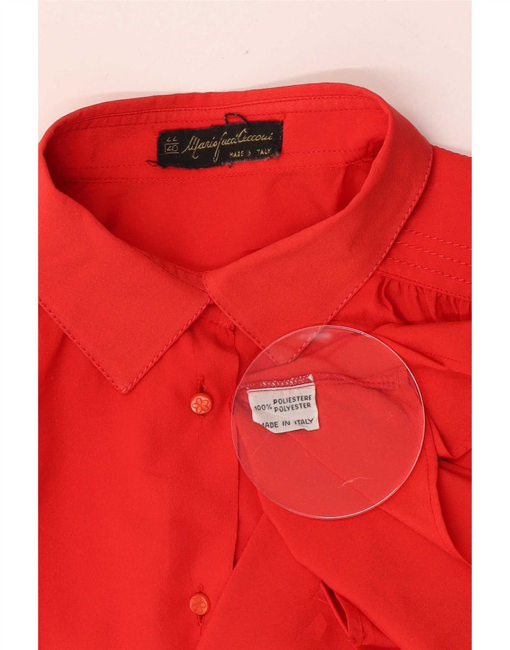 Camicetta da donna vestibilità ampia Mario Pucci Cecconi IT 40 piccola poliestere rosso