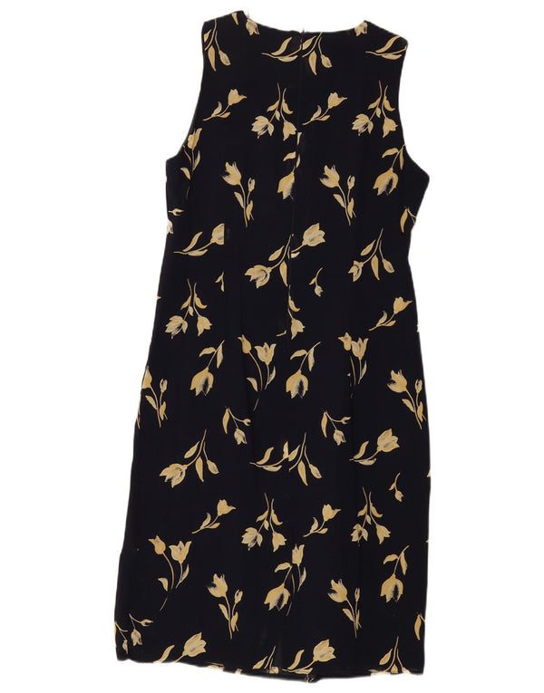 Abito a trapezio senza maniche da donna Toska UK 10 Piccolo poliestere floreale blu navy