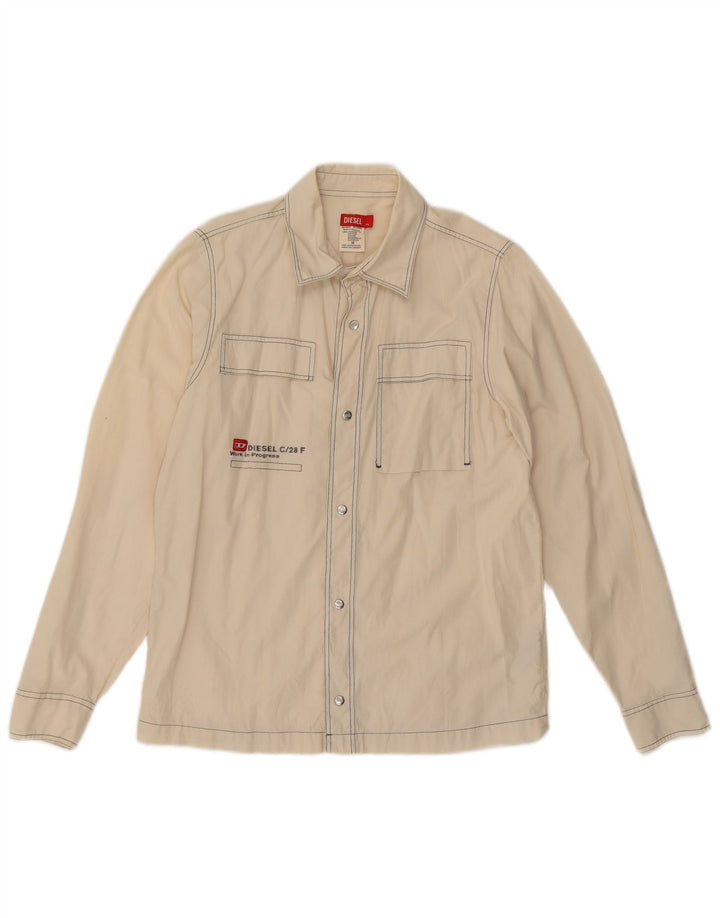 Camicia da uomo Diesel XL bianco sporco