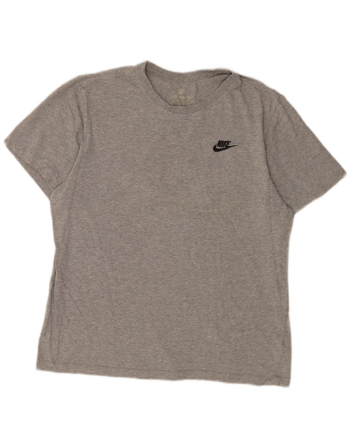 T-shirt Nike da uomo in cotone mélange grigio medio