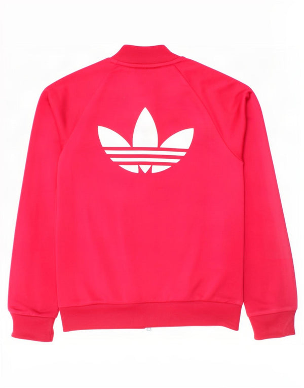 Giacca da ginnastica Adidas per ragazze con grafica 7-8 anni, colore rosa color block