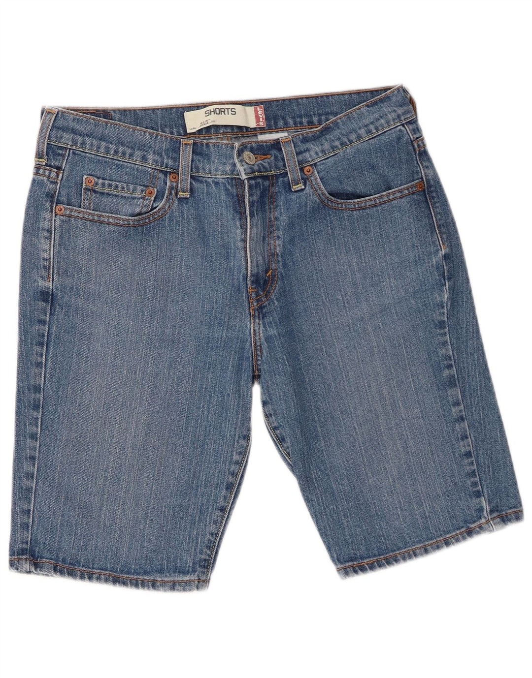 Pantaloncini di jeans Levi's 515 da donna US 8 medi W30 cotone blu
