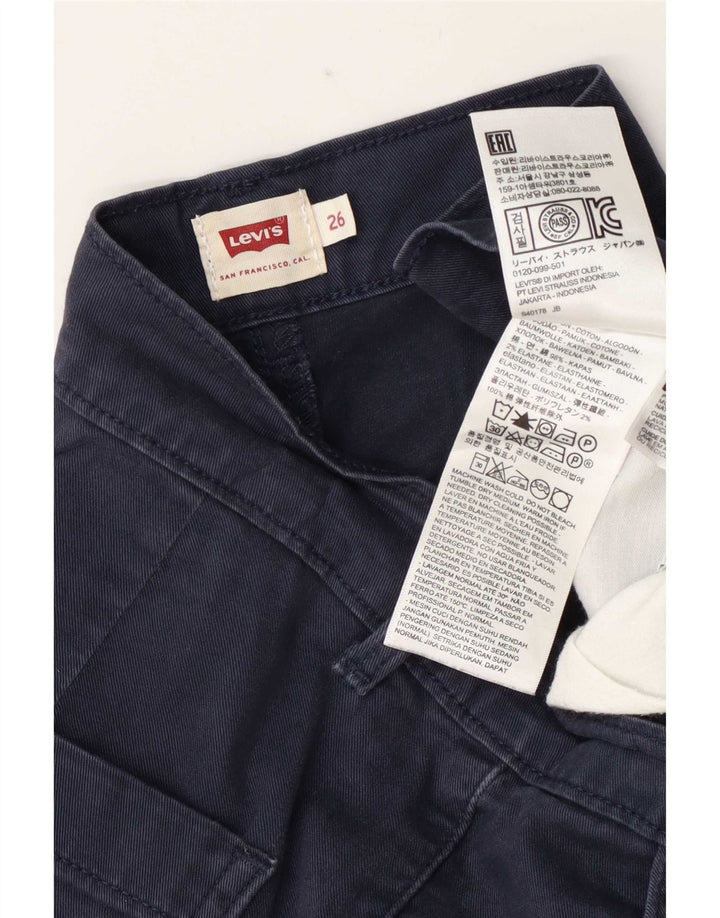 Pantaloni chino slim da donna Levi's W26 L27 cotone blu navy