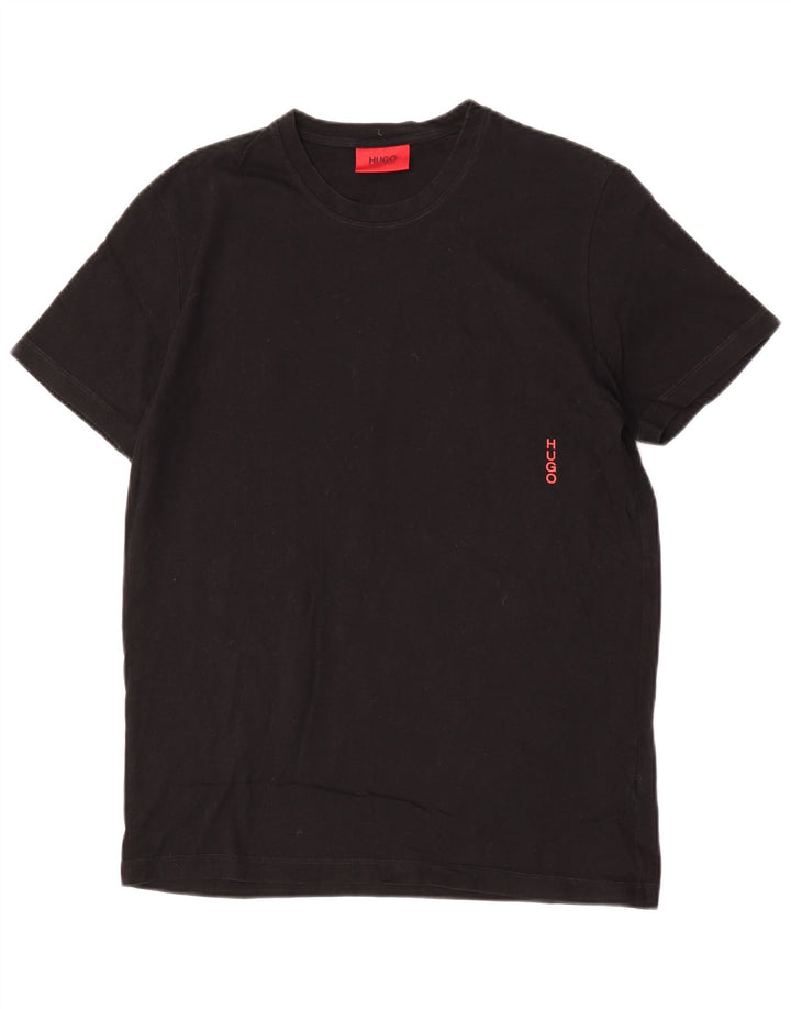 T-shirt da uomo Hugo Boss Top piccola in cotone nero