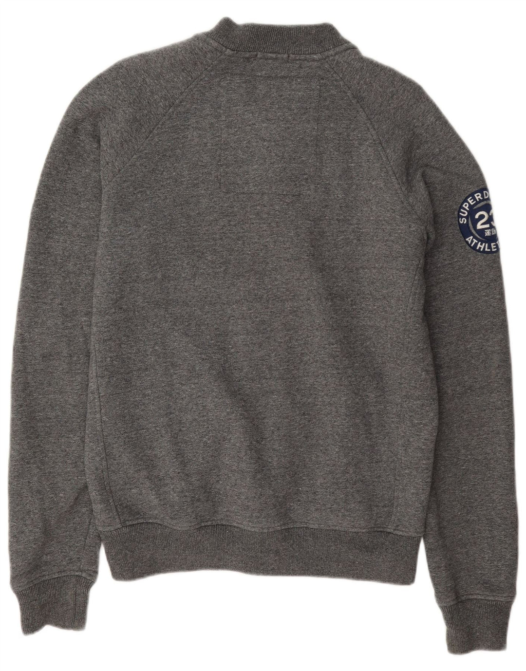 Giacca da tuta da uomo Superdry in cotone grigio medio