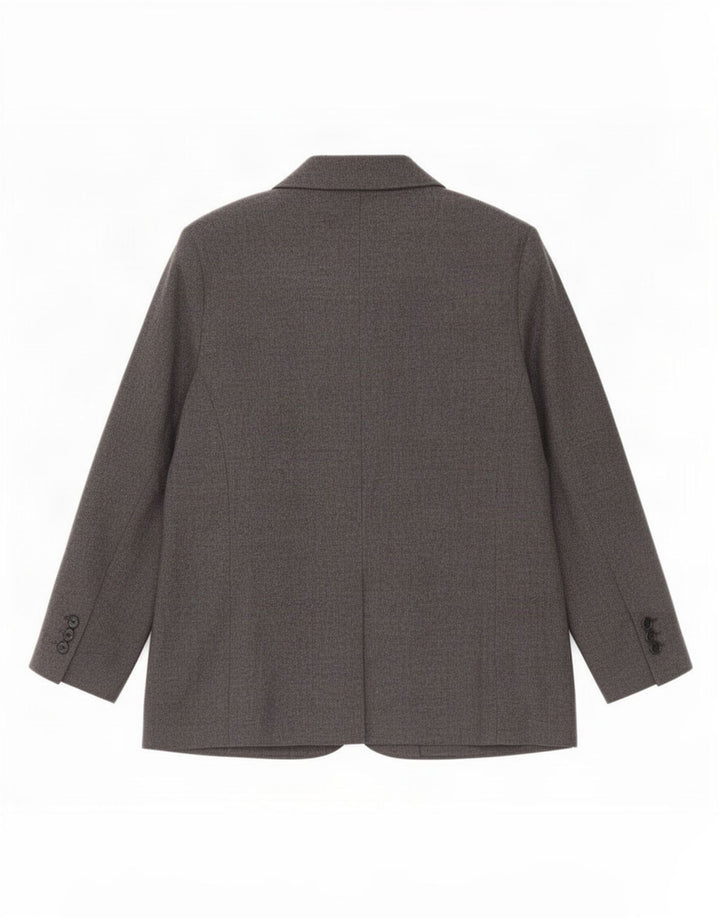 Giacca blazer a 4 bottoni da donna Eastex UK 16 grande lana grigia