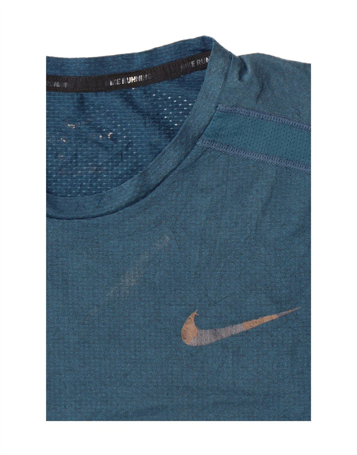 NIKE Womens T-Shirt Top Medium Blue Polyester Vintage Nike and Second-Hand Nike from Messina Hembry 
