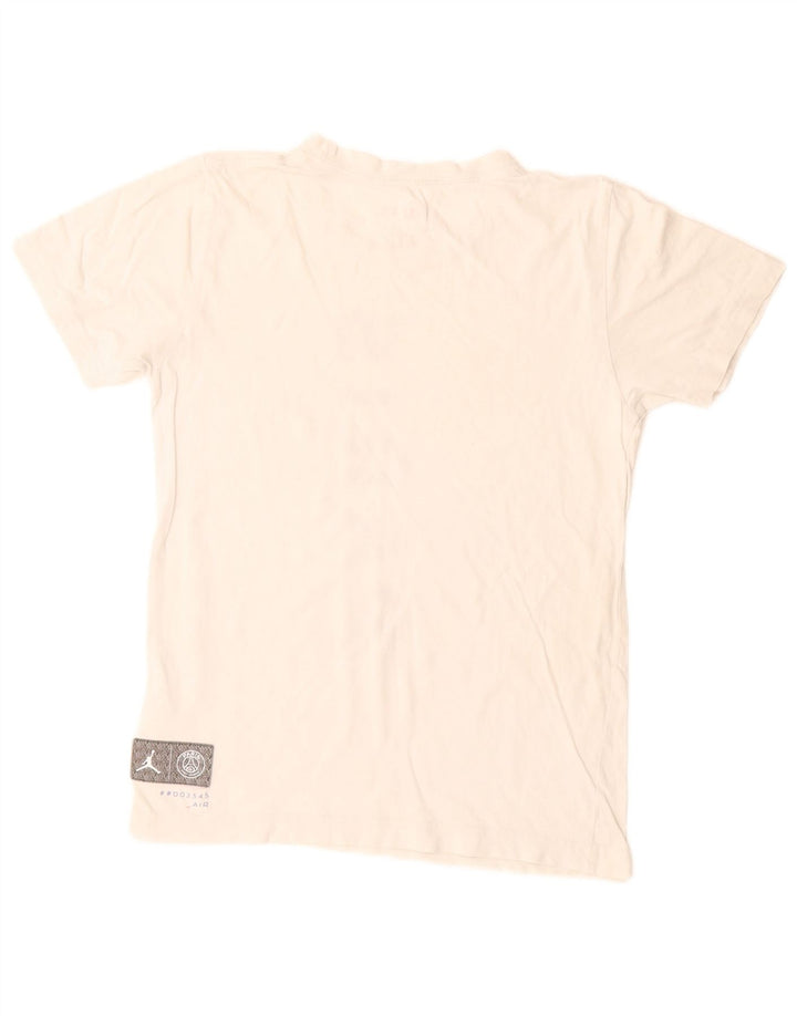 T-shirt grafica Jordan Boys Paris da 10-11 anni in cotone bianco medio