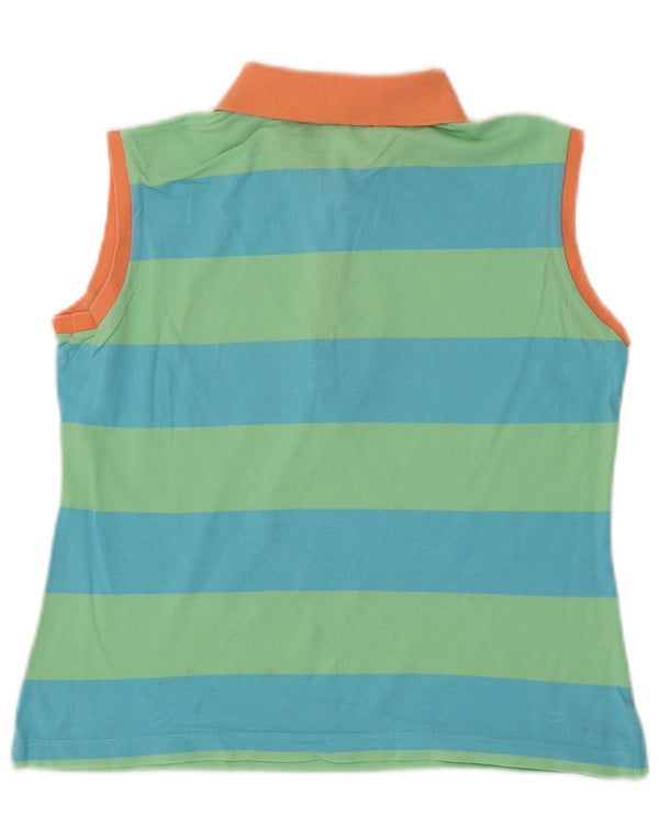 Polo corta da donna Paul & Shark Yachting UK 10 piccola a righe blu