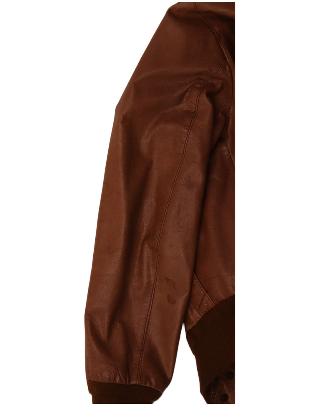 Giubbotto bomber corto da uomo VINTAGE UK 36 Small Brown Colourblock