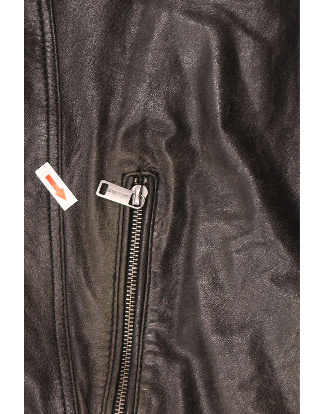 Giacca da pilota in pelle da uomo Mustang UK 44 2XL Pelle nera