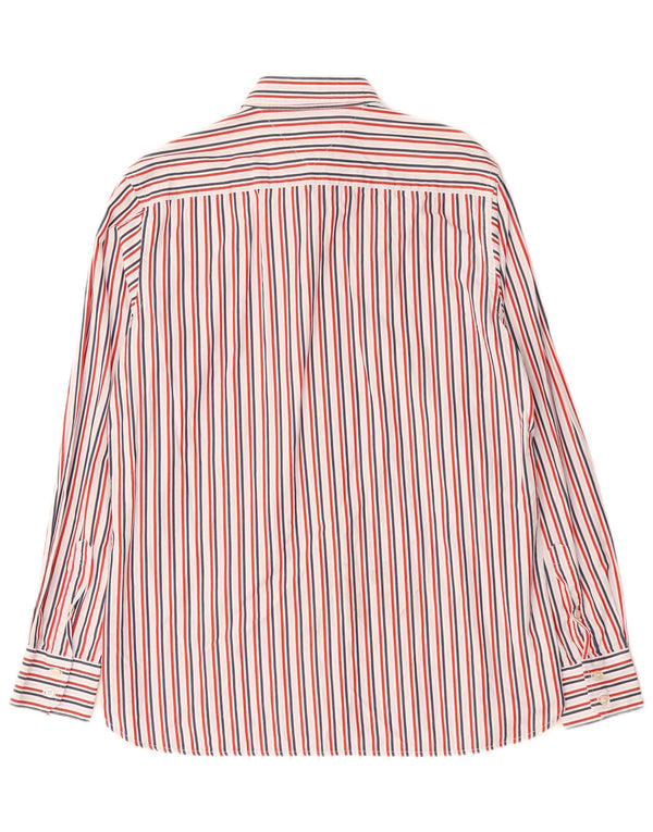 Camicia da uomo Tommy Hilfiger in cotone a righe bianche medie