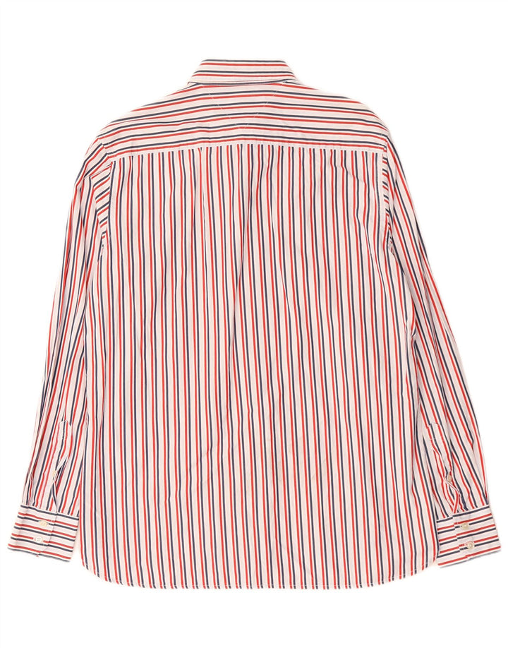 Camicia da uomo Tommy Hilfiger in cotone a righe bianche medie