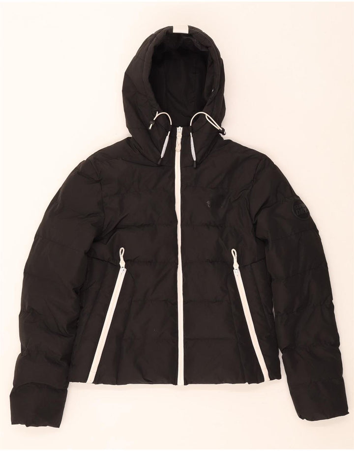 Giacca imbottita con cappuccio oversize da donna Superdry UK 8 piccola nera