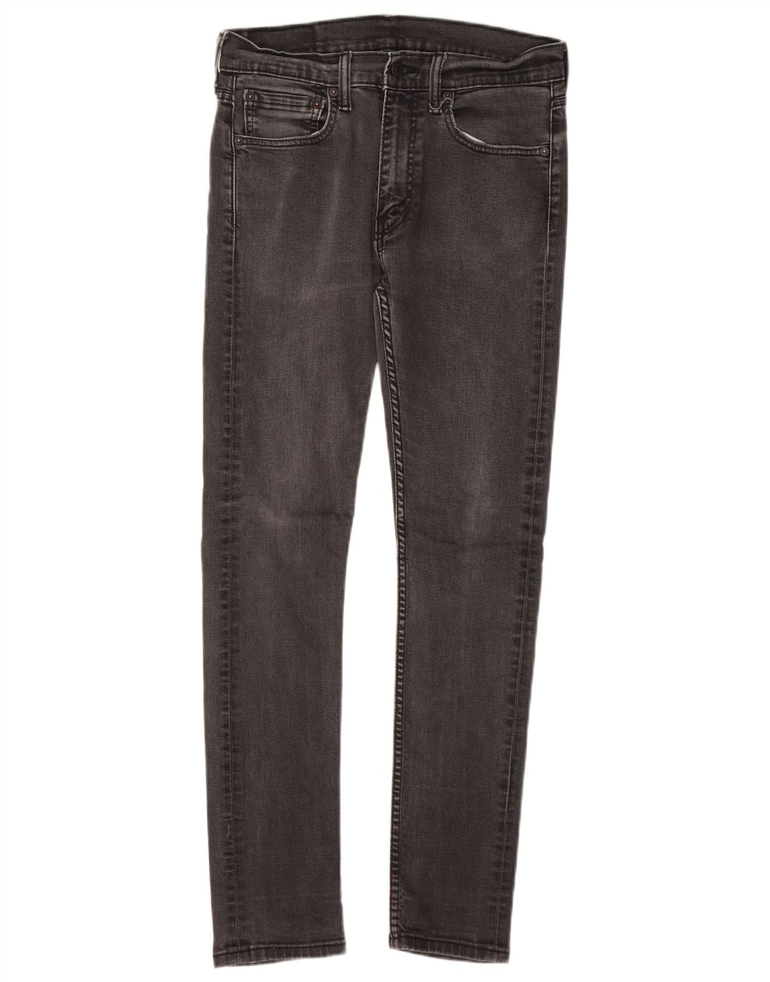LEVI'S Womens 519 Skinny Jeans W32 L32 Black Cotton