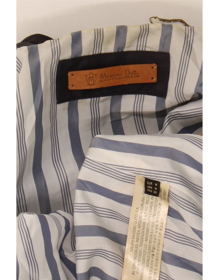 Trench da donna Massimo Dutti UK 12 cotone medio blu navy