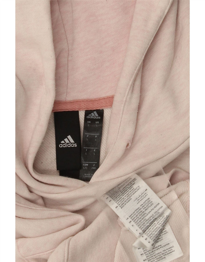 Maglione con cappuccio da uomo ADIDAS grande in cotone rosa